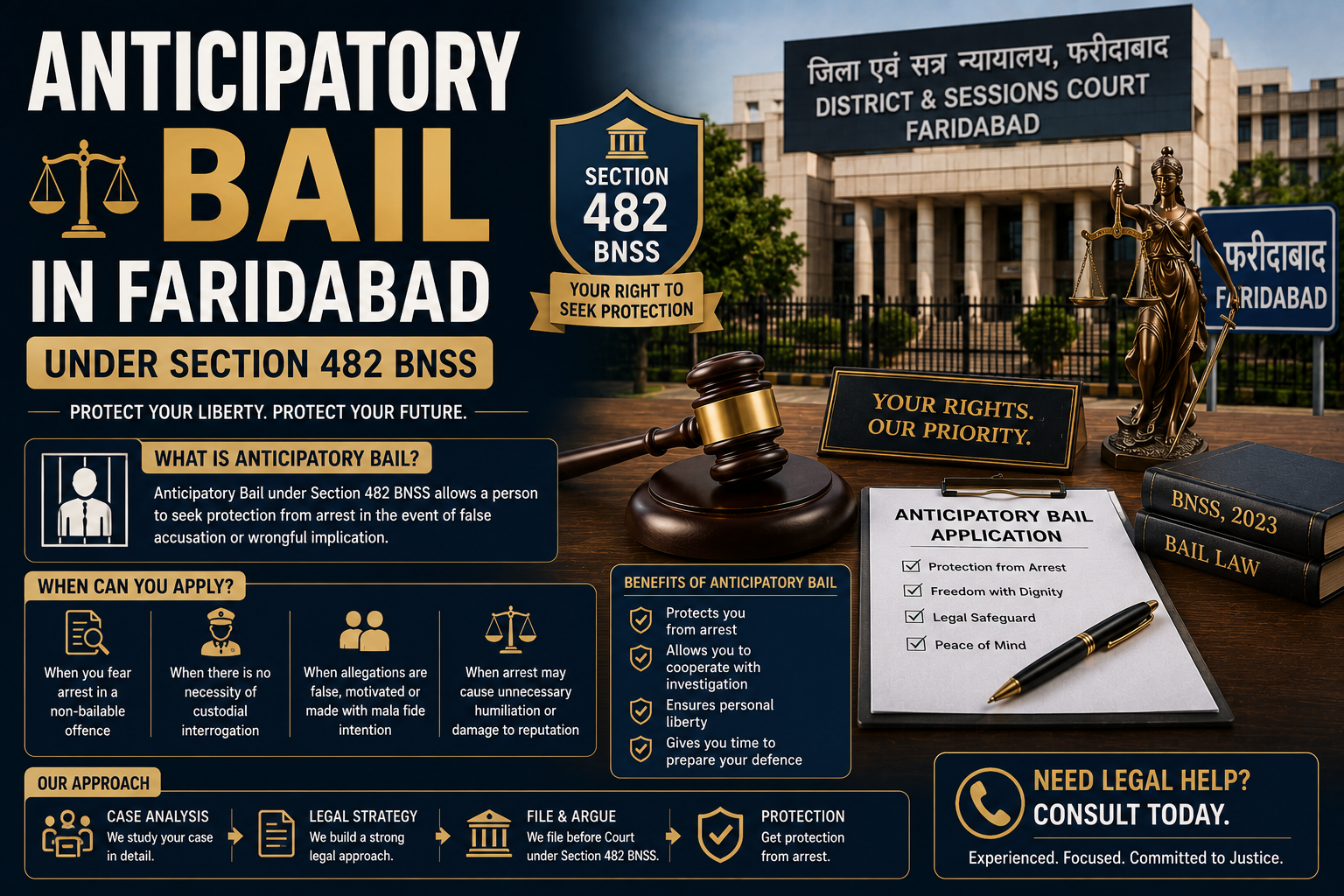 Anticipatory Bail in Faridabad Under Section 482 BNSS: A Simple Step-by-Step Guide