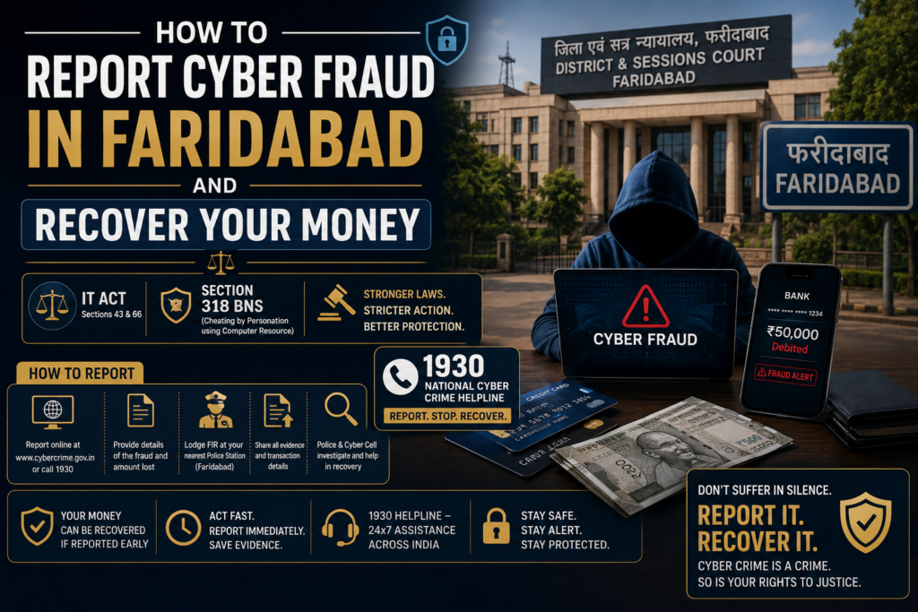 How to Report Cyber Fraud in Faridabad and Recover Your Money IT Act, Section 318 BNS and the 1930 Helpline